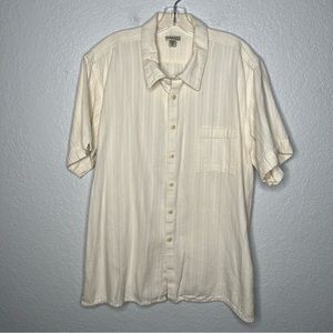 Indigenous One Weave Mens Short Sleeve Button Up Cotton Shirt XXL Beach Coastal